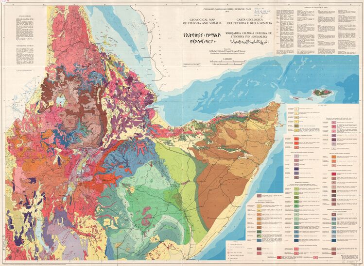 Geological Map Of Ethiopia And Somalia