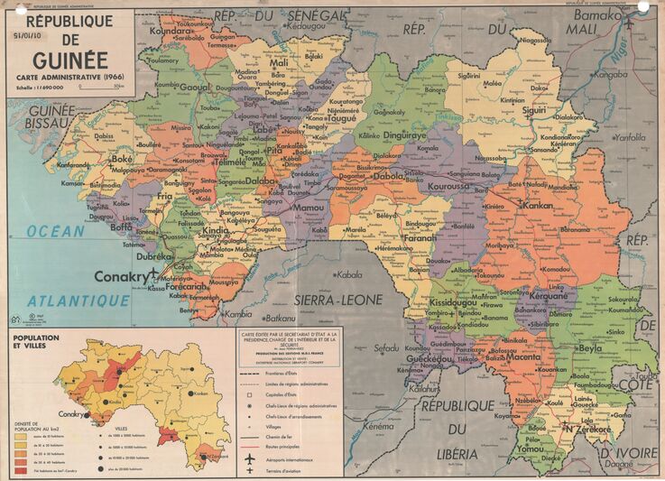 R Publique De Guin E Carte Administrative