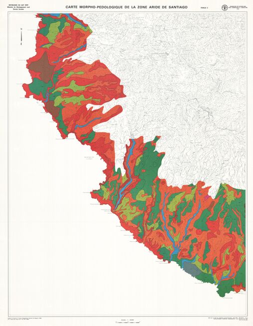 Carte morpho pédologique de la zone aride de Santiago