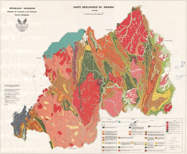 Carte géologique du Rwanda
