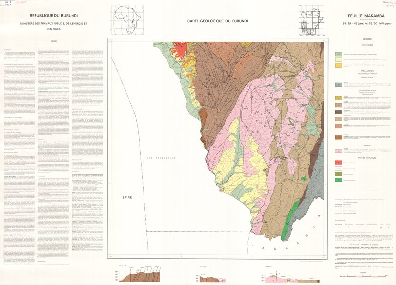 Carte géologique du Burundi - Makamba