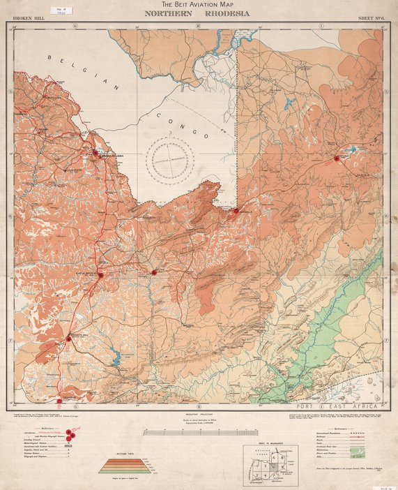 Broken Hill - The Beit Aviation Map of Northern Rhodesia